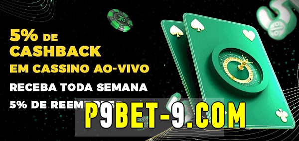 Promoções do cassino ao Vivo p9bet 